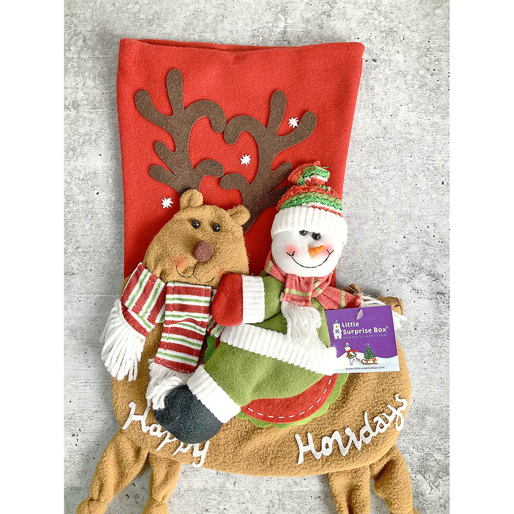 Snowman Long Hanging Knot Legs Christmas Stocking, 16 inches - Image 2