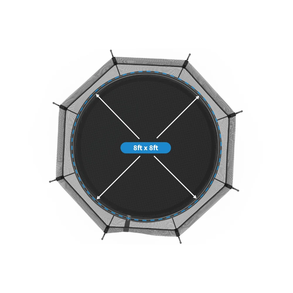 Springfree Compact Round Trampoline With Enclosure and with Flex R Hoop Basket Ball - Image 12
