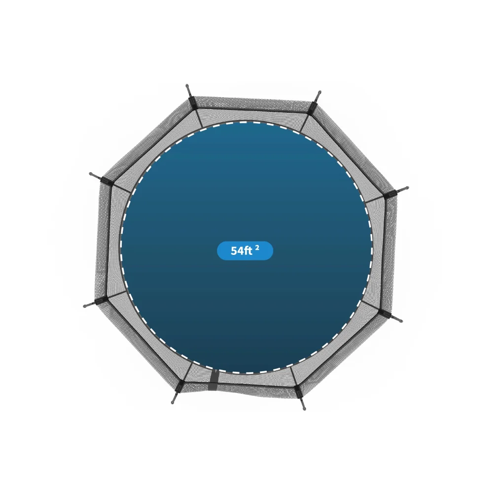 Springfree Compact Round Trampoline With Enclosure and with Flex R Hoop Basket Ball - Image 13