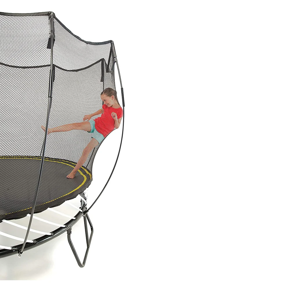 Springfree Compact Round Trampoline With Enclosure and with Flex R Hoop Basket Ball - Image 3