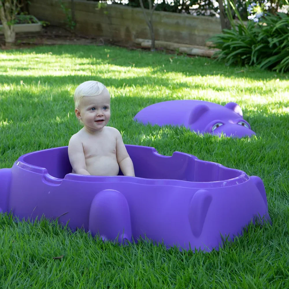 STARPLAY HIPPO POOL/SANDPIT WITH COVER - Image 3