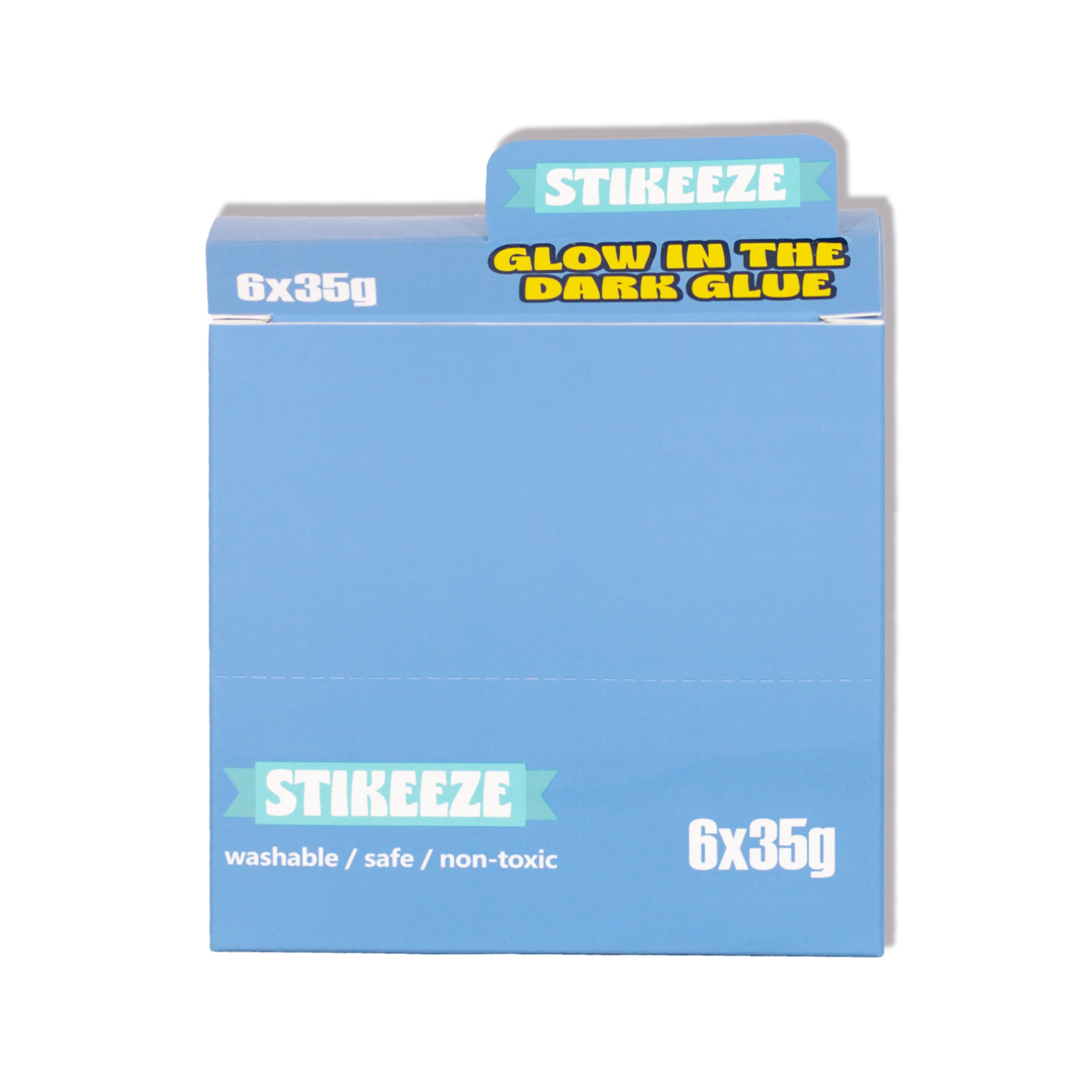 Stikeeze Glitter Glow in the Dark Glue | Set of 6 | 35gms - Image 3