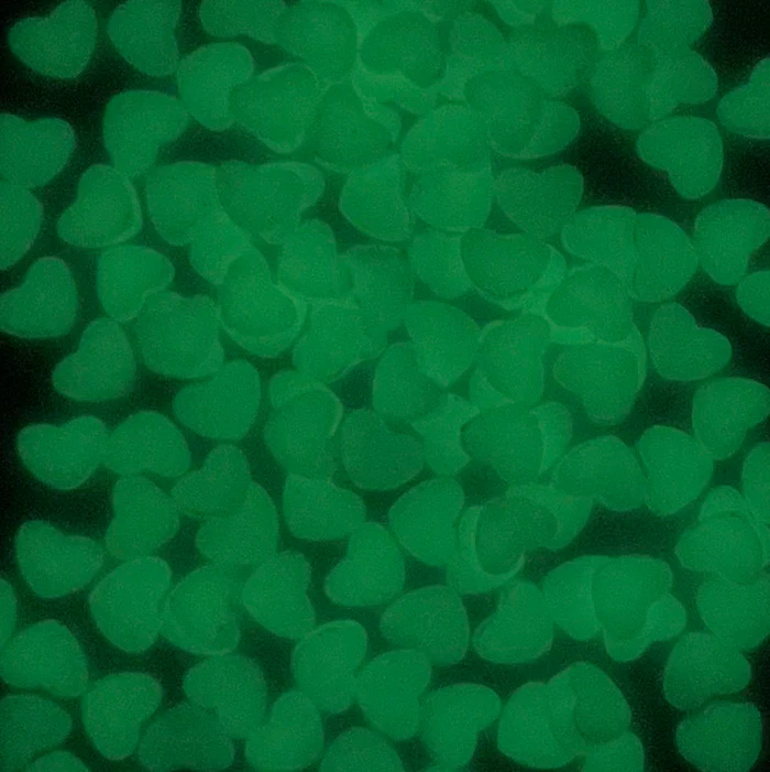 Stikeeze Glow in the Dark Confetti | Hearts | 3 gms | For Crafts, Slime & Resin Art - Image 2