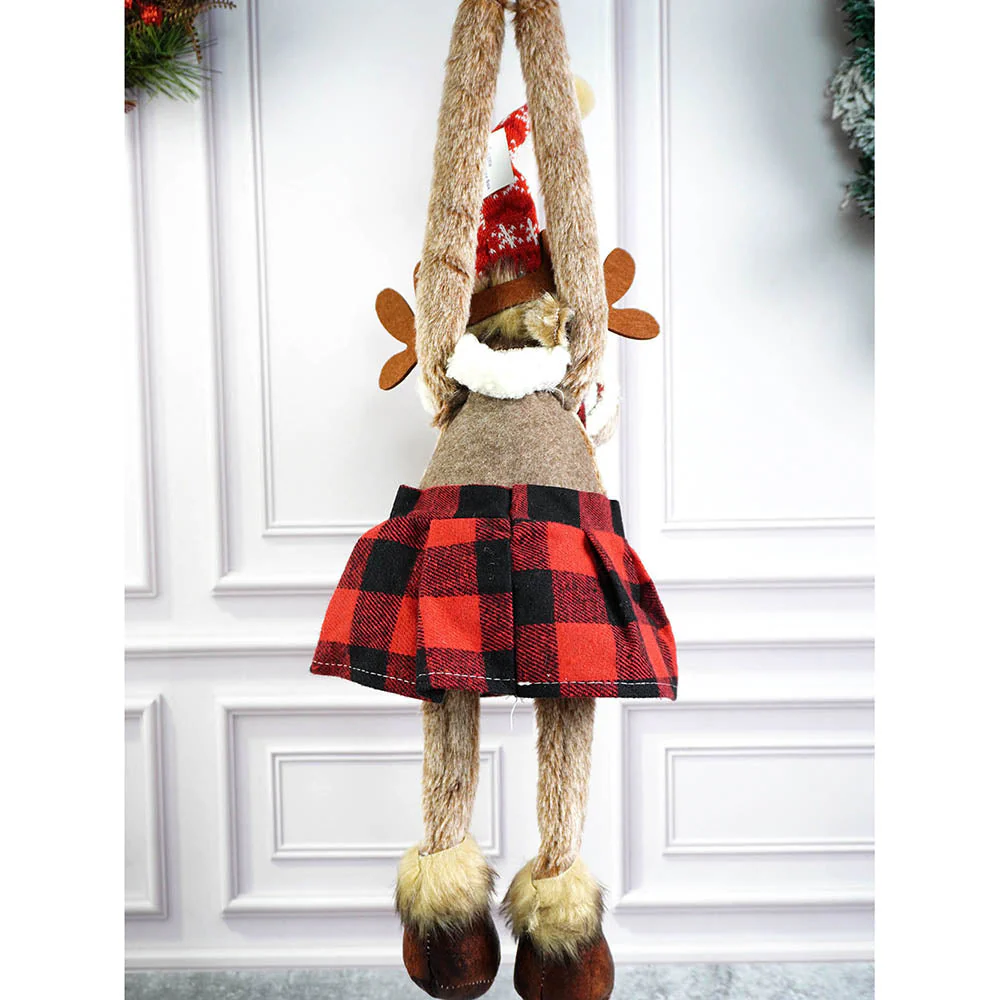 Striped Frock Reindeer  Christmas Festive Door Hanger Christmas décor - Image 2