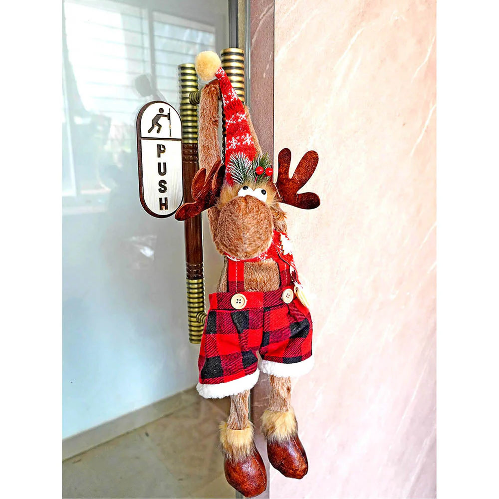 Striped Shorts Reindeer Christmas Festive Door Hanger Christmas décor - Image 3