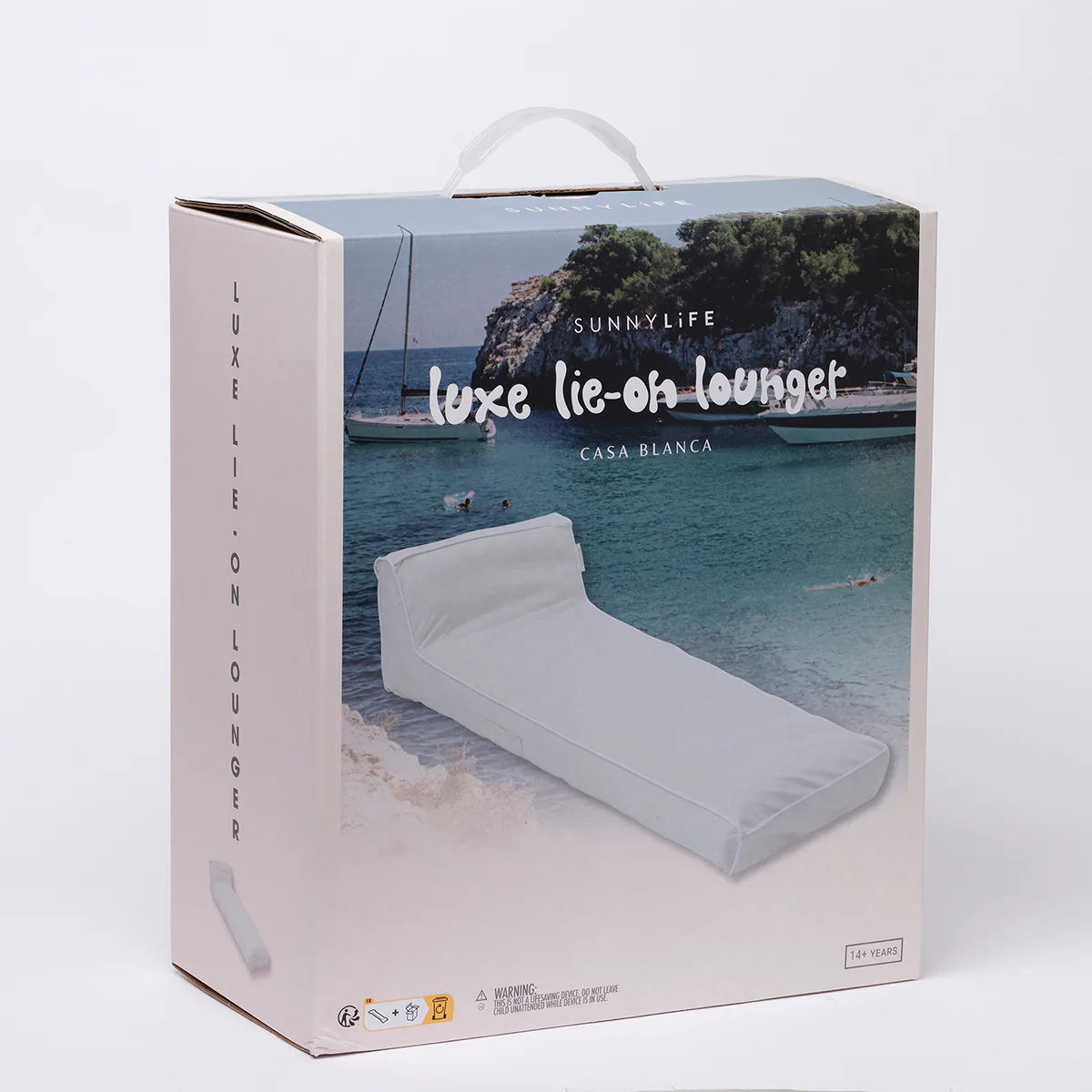 SUNNYLiFE Pearl color inflatable Luxe Lie-On Lounger Casa Blanca - Image 6