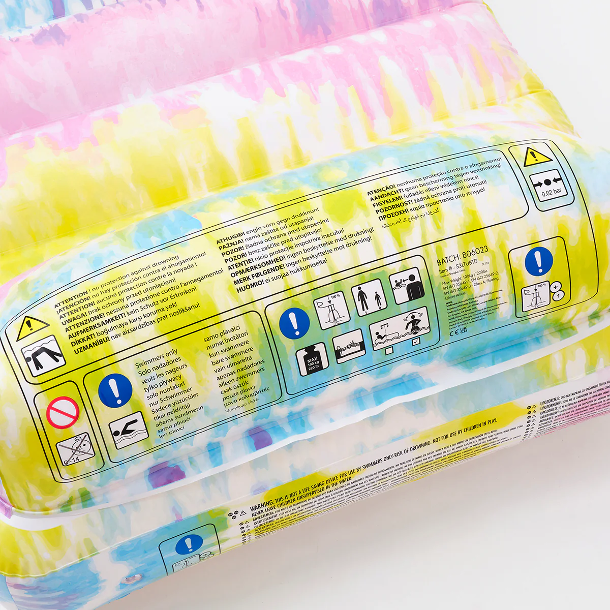 SUNNYLiFE Tie Dye color Lilo Lounger Sorbet - Image 3