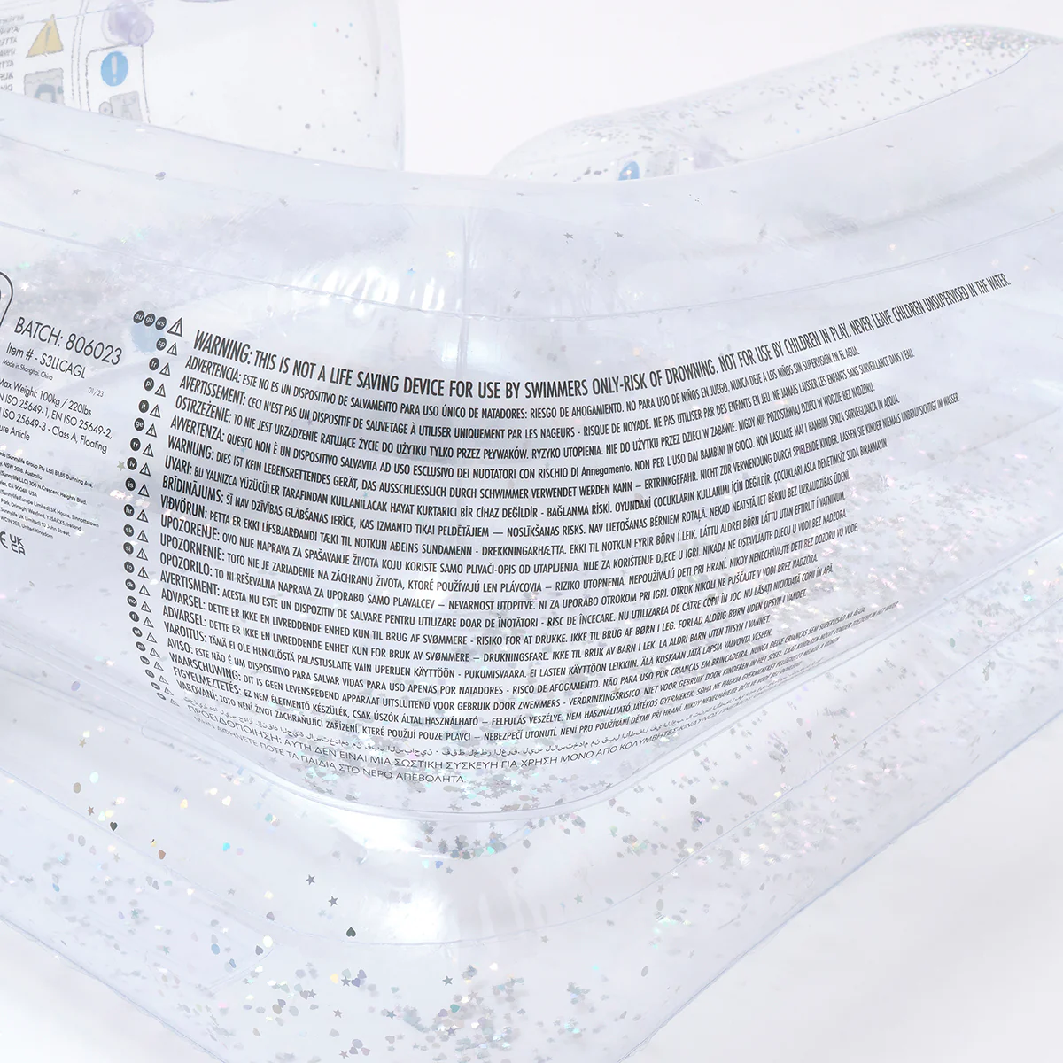 SUNNYLiFE transparent color inflatable glitter Lilo Chair - Image 6