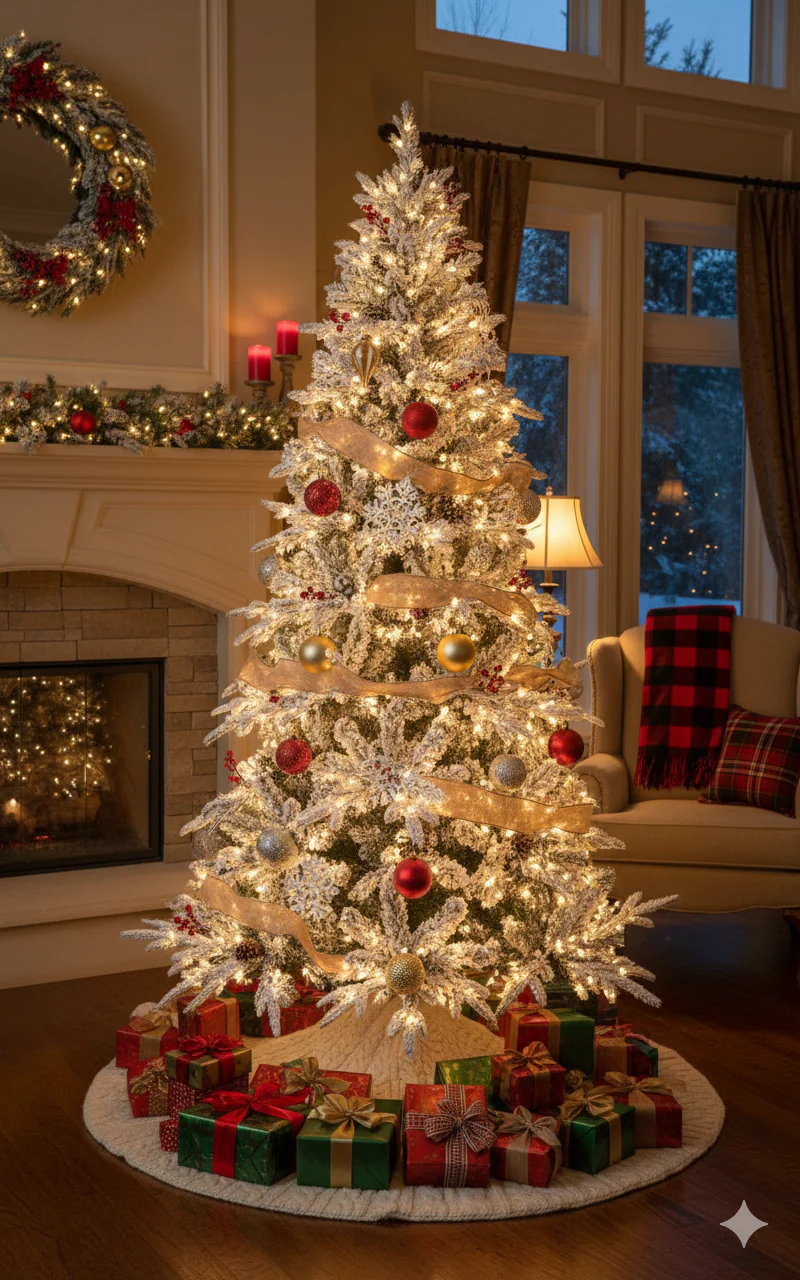 SWEN 8 feet PALOMA christmas tree with frosting and cherries - Image 3