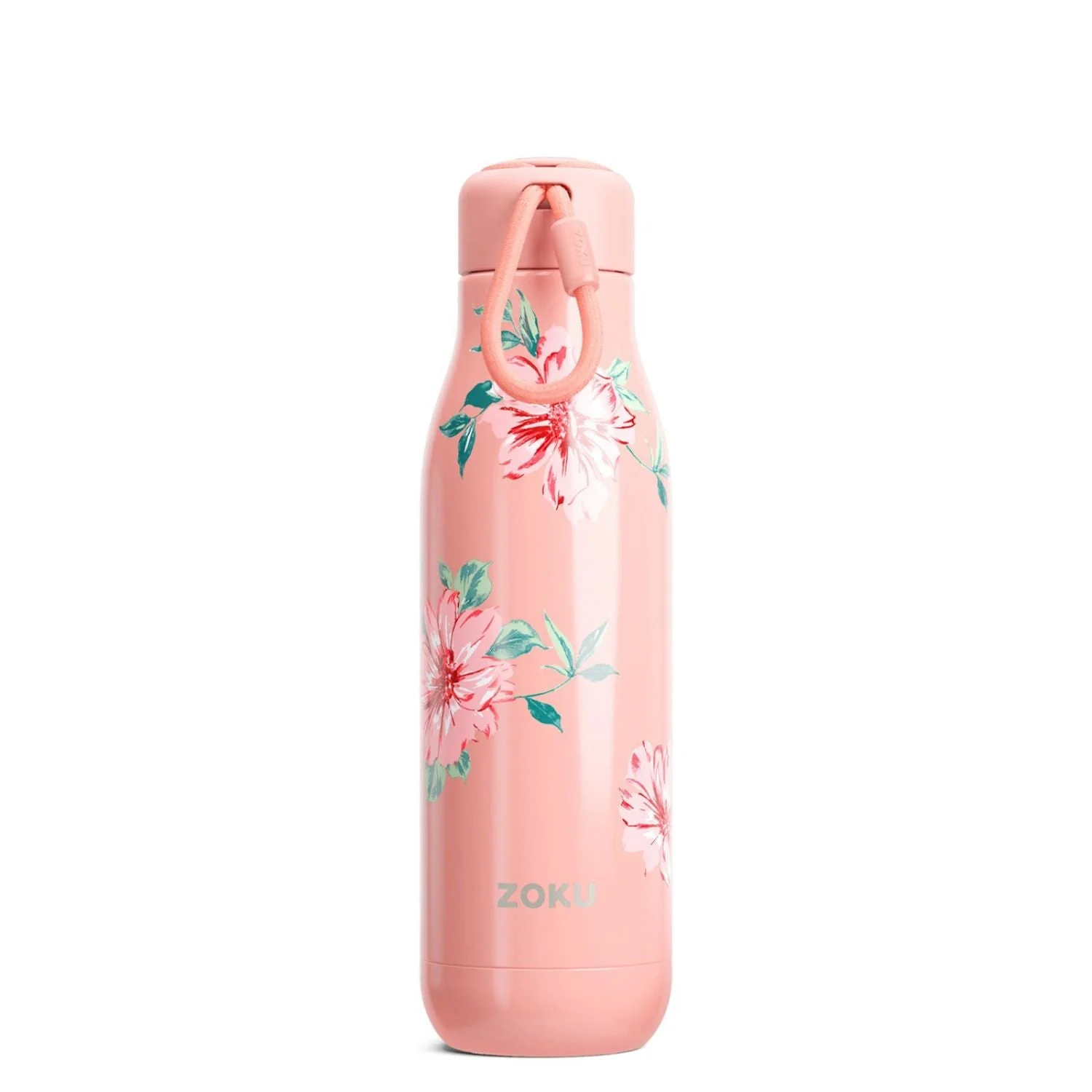 thinKitchen™ Zoku Stainless Steel Rose Petal Bottle, Pink, 750ml