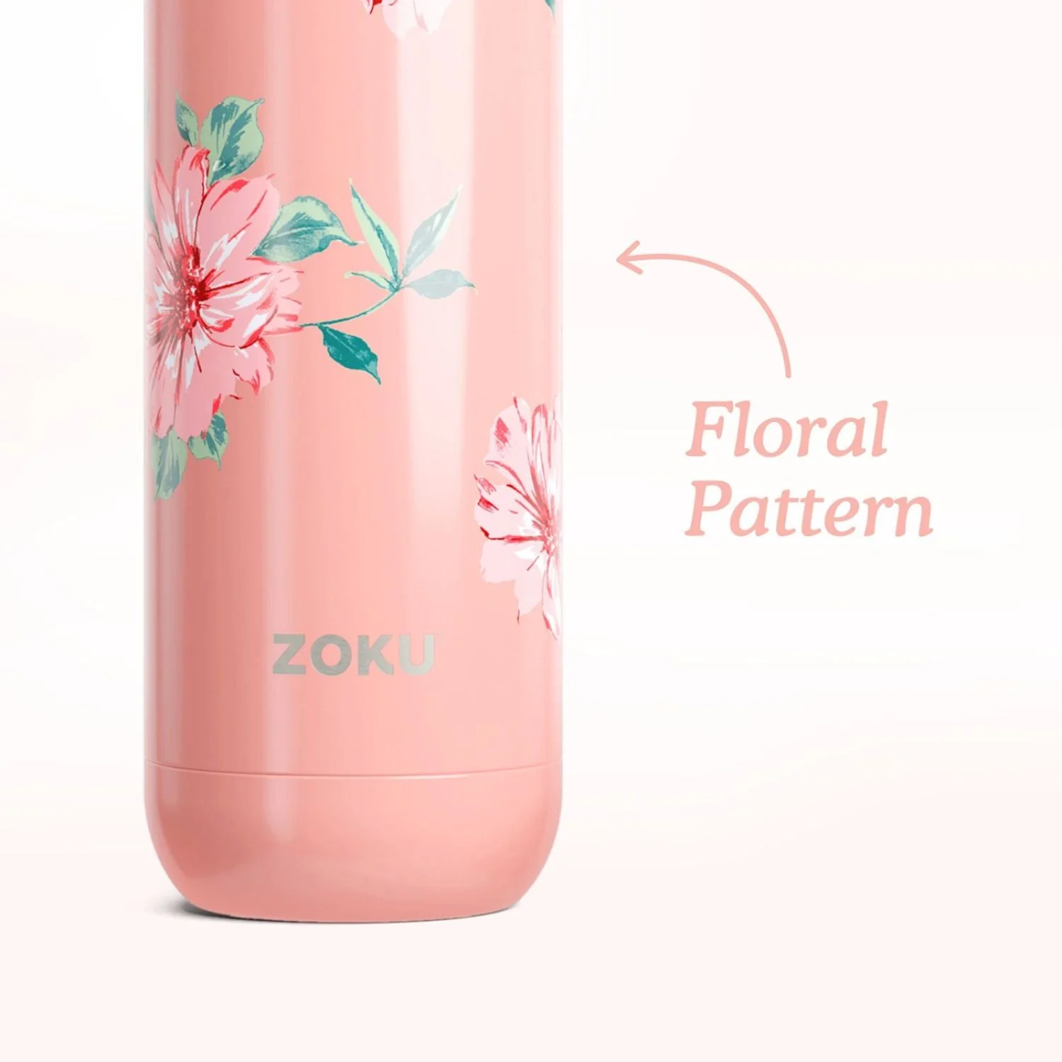 thinKitchen™ Zoku Stainless Steel Rose Petal Bottle, Pink, 750ml - Image 4