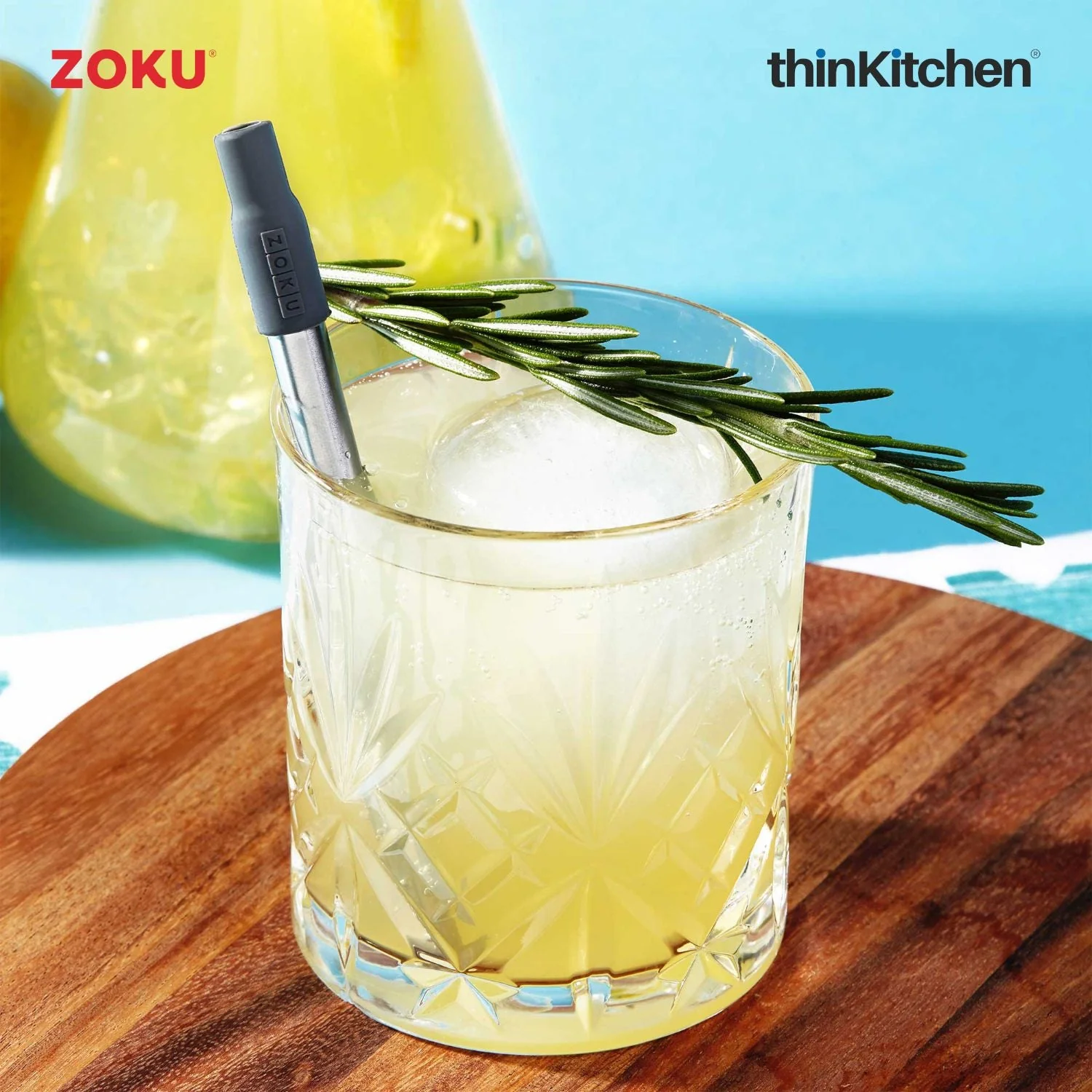 thinKitchen™ Zoku Grey Two Tone Pocket Straw - Image 6