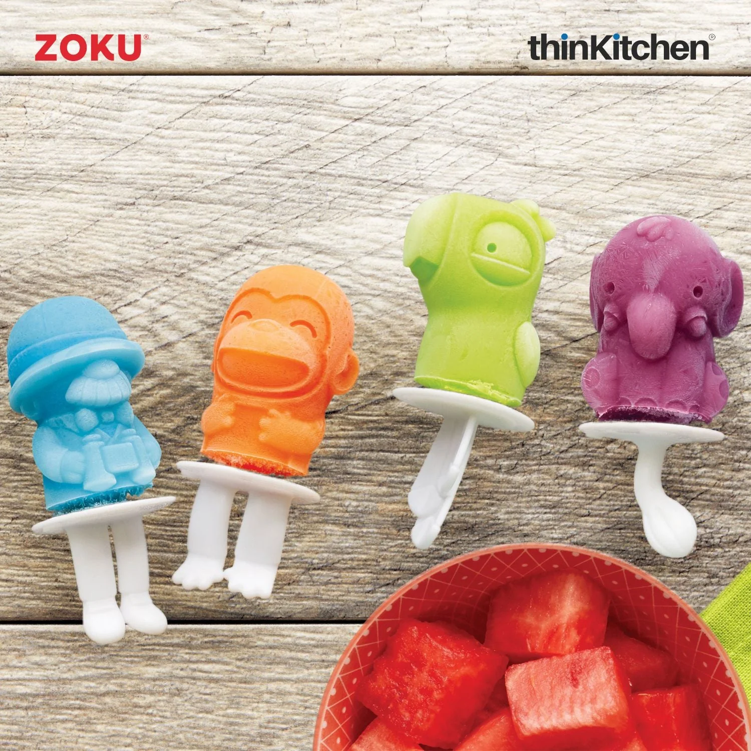 thinKitchen™ Zoku Safari Pop Mold (4 pop) - Image 8