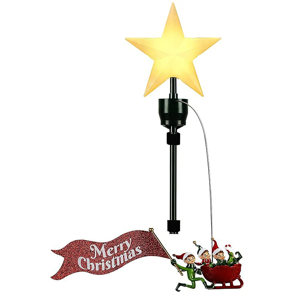 Three Elves rotating Christmas Tree animated Topper - Image 2