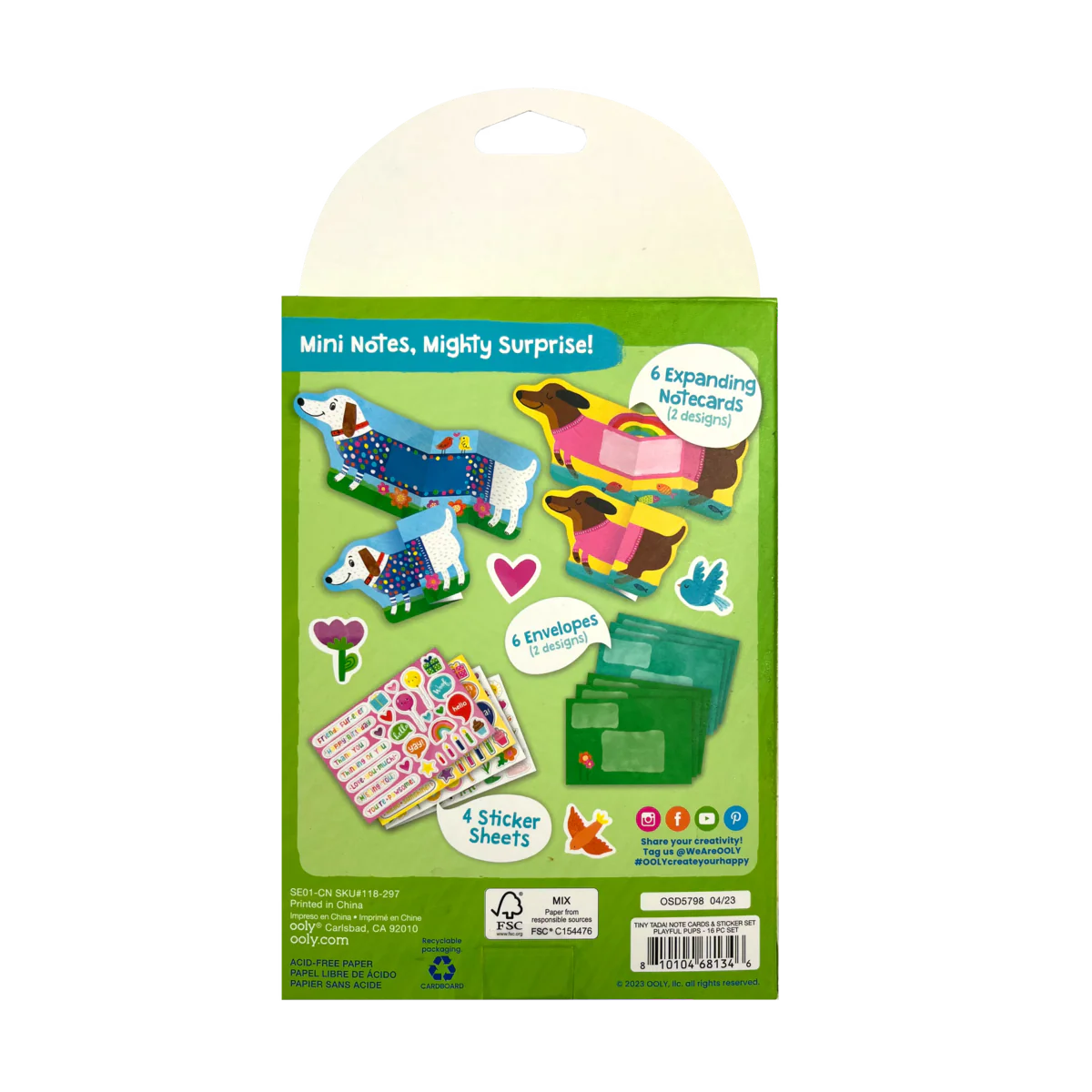 Tiny Tadas! Note Cards and Sticker Set - Playful Pups - Image 4