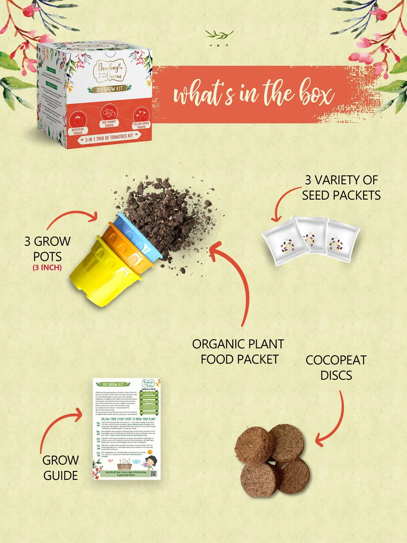 Tomato Kit - Grow Beefsteak, Red Cherry, Yellow Grape - Image 2