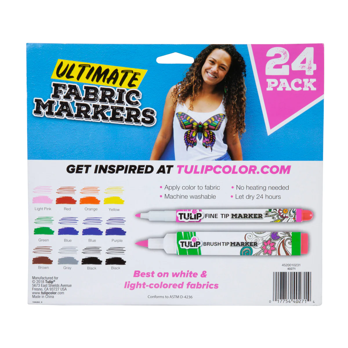 Ultimate Fabric Marker Rainbow 24 Pack - Image 3