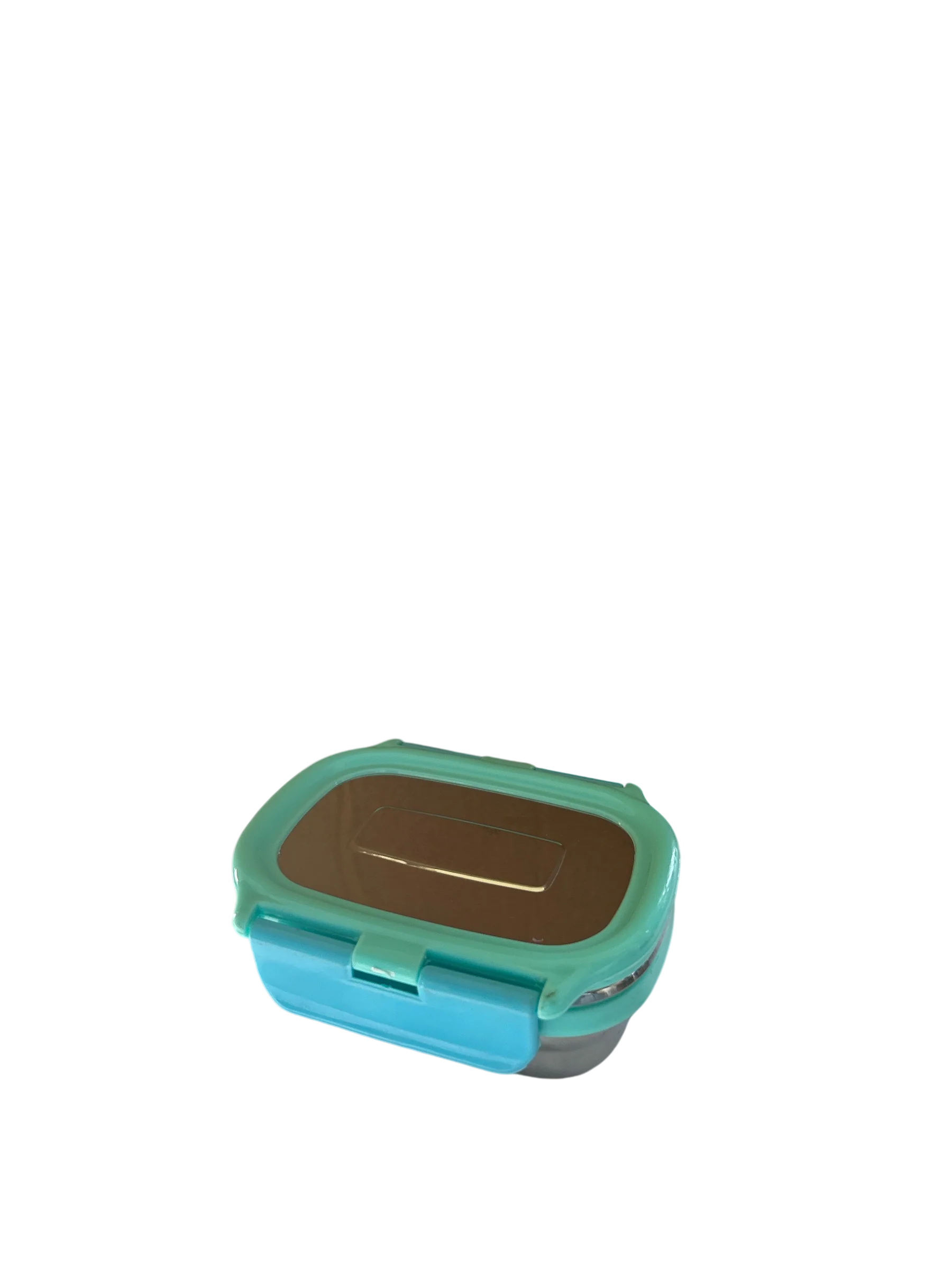 Veigo Small Stainless Steel Small Veg Box - Light Green Cyan | Limited Edition - Image 2
