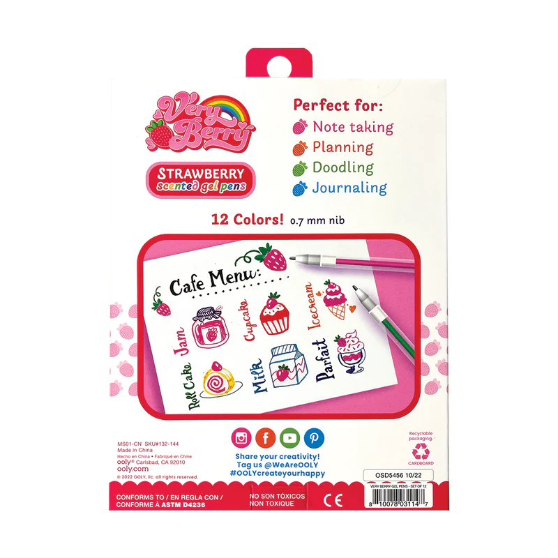 Very Berry Scented Gel Pens - Set of 12 - Image 4