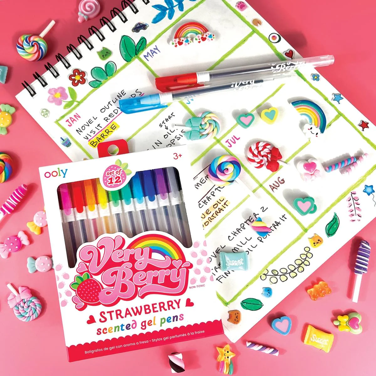 Very Berry Scented Gel Pens - Set of 12 - Image 5