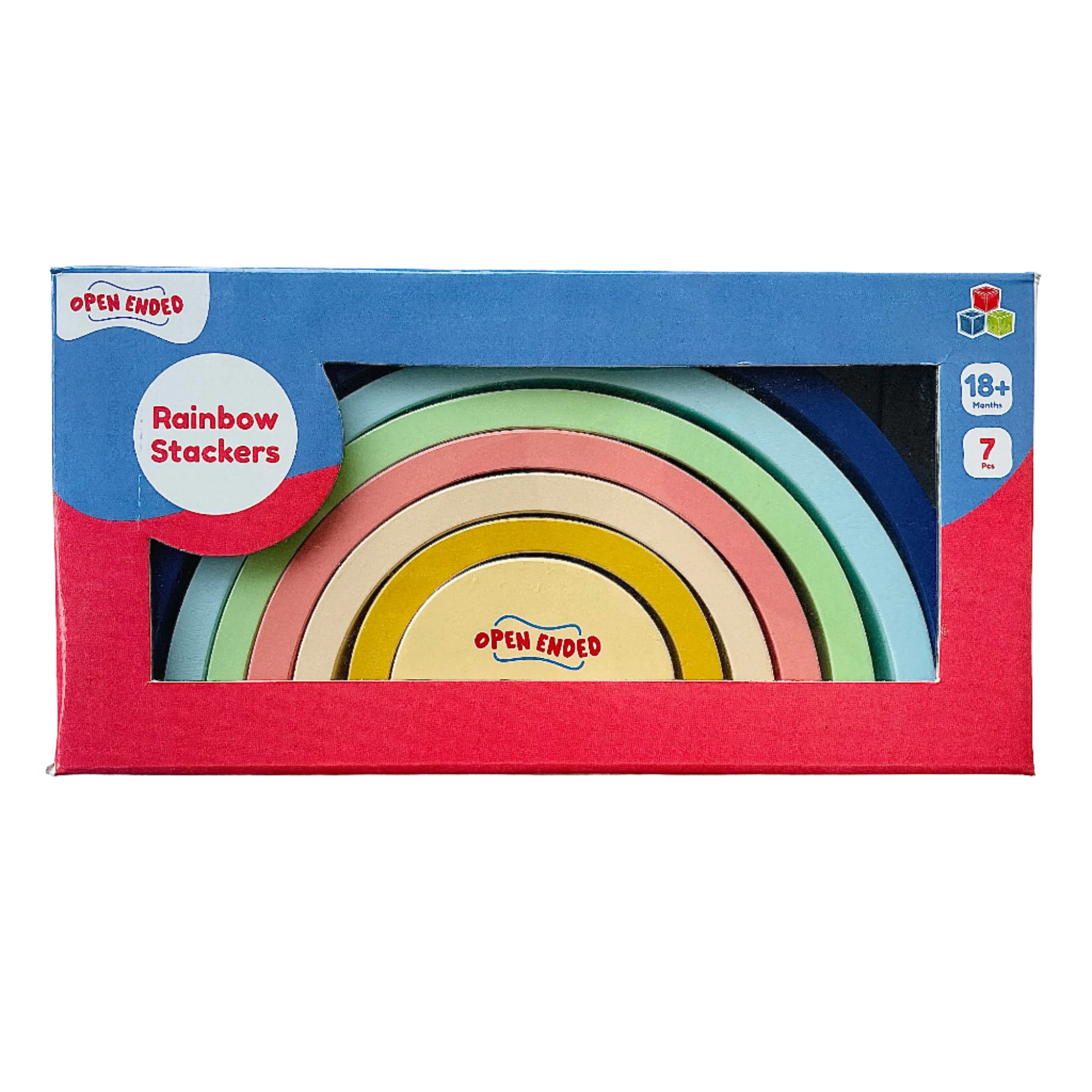 Open Ended Wooden Rainbow Stacker 7 Piece - Image 13
