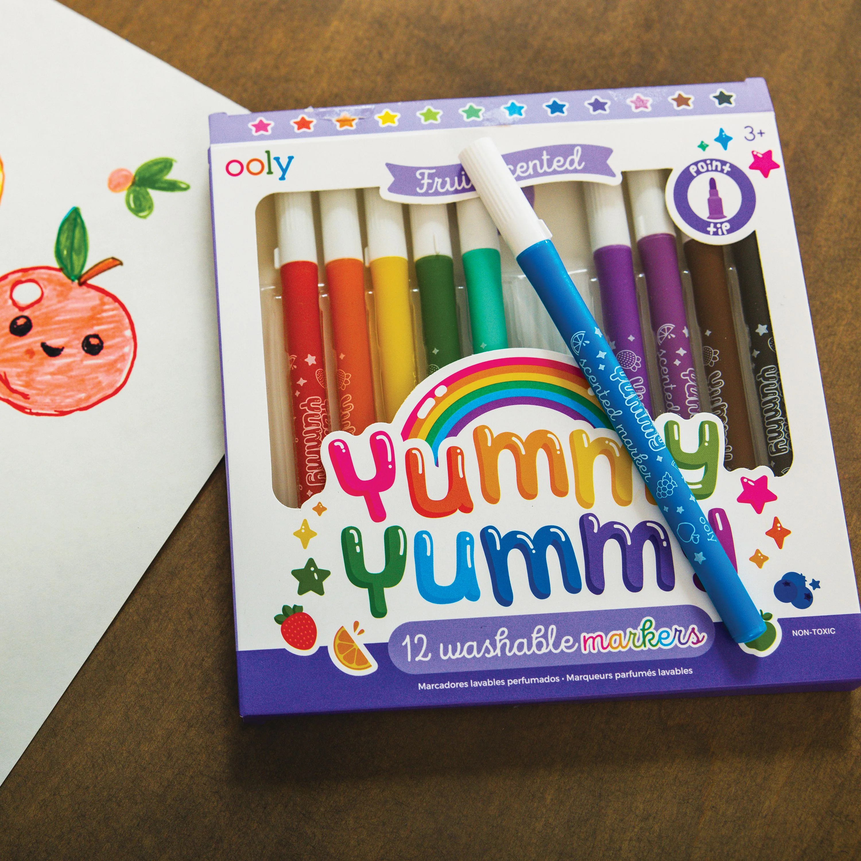Yummy Yummy Fruit Scented Markers - Set of 12 - Image 4