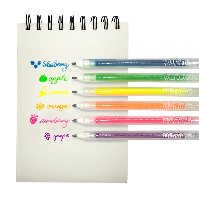 Yummy Yummy Scented Gel Pens - Neon - Set of 6 - Image 3