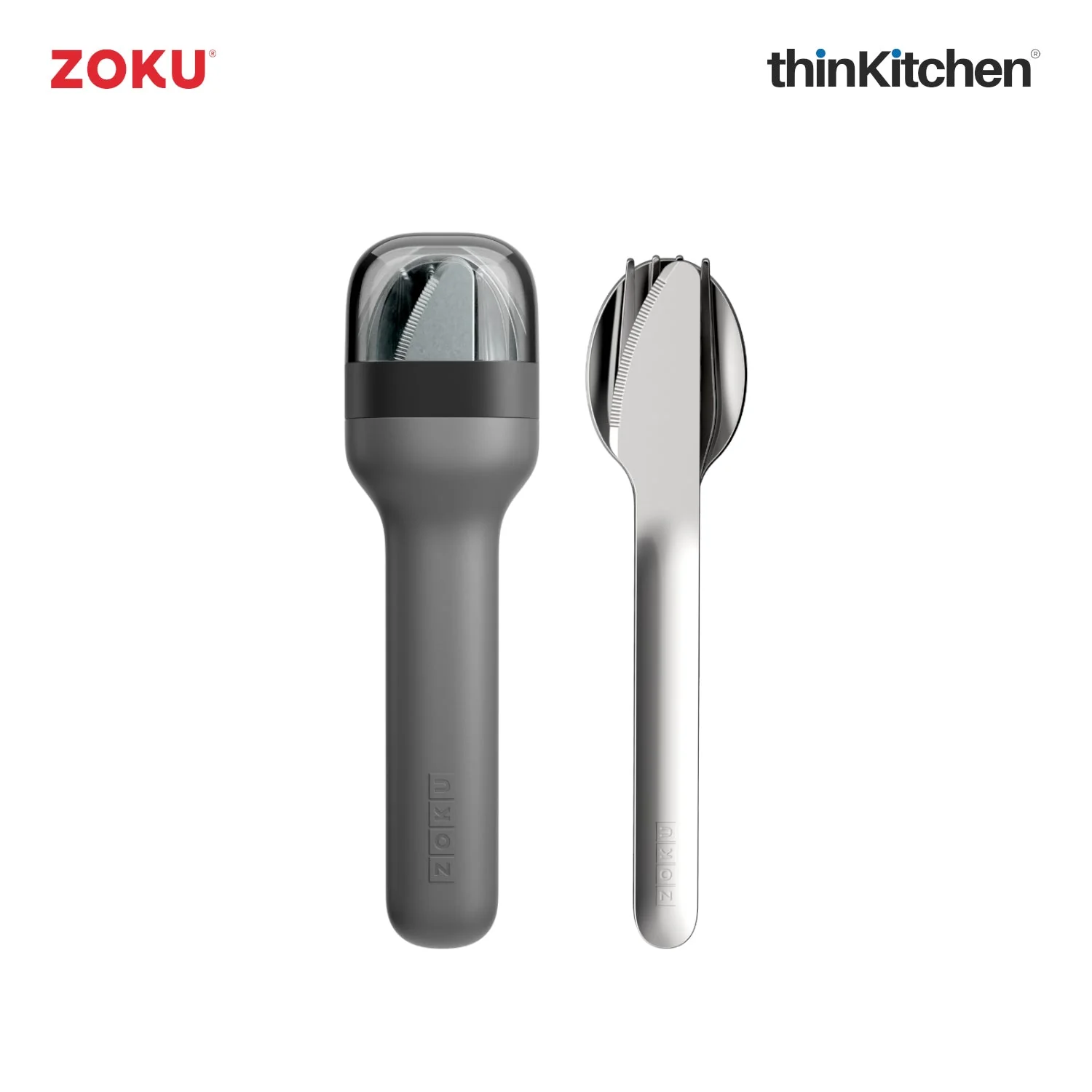 Zoku Stainless Steel Kids Pocket Utensil Set - Black - Image 11