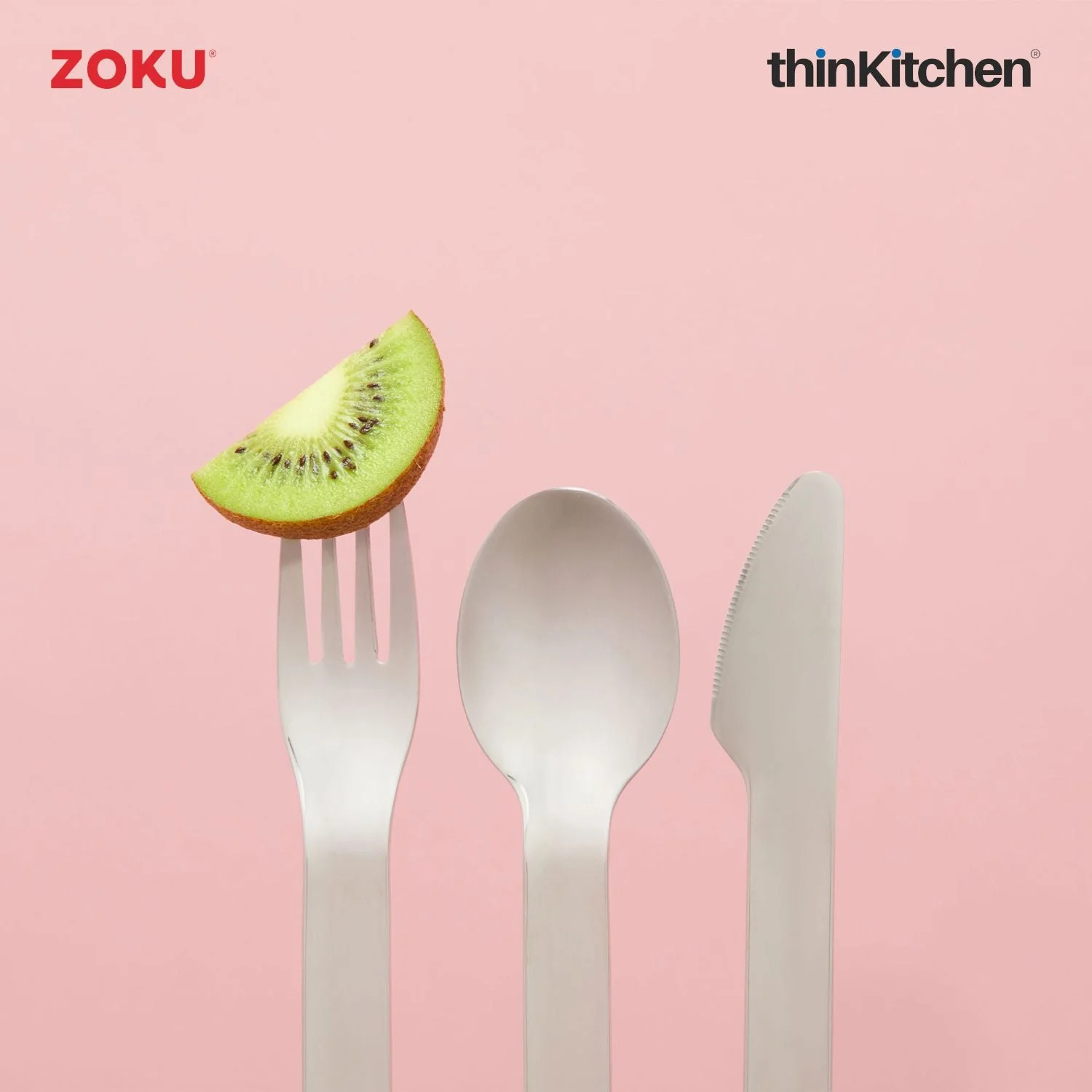 thinKitchen™ Zoku Stainless Steel Kids Pocket Utensil Set, Teal - Image 7