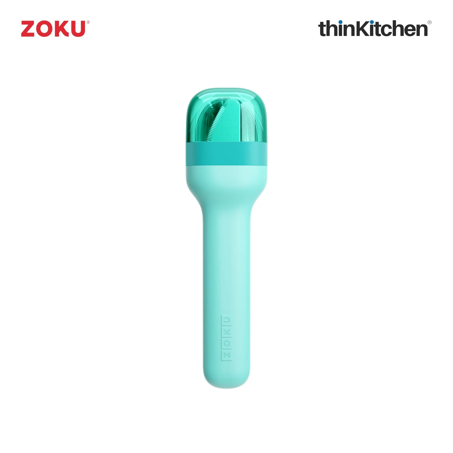 thinKitchen™ Zoku Stainless Steel Kids Pocket Utensil Set, Teal - Image 9